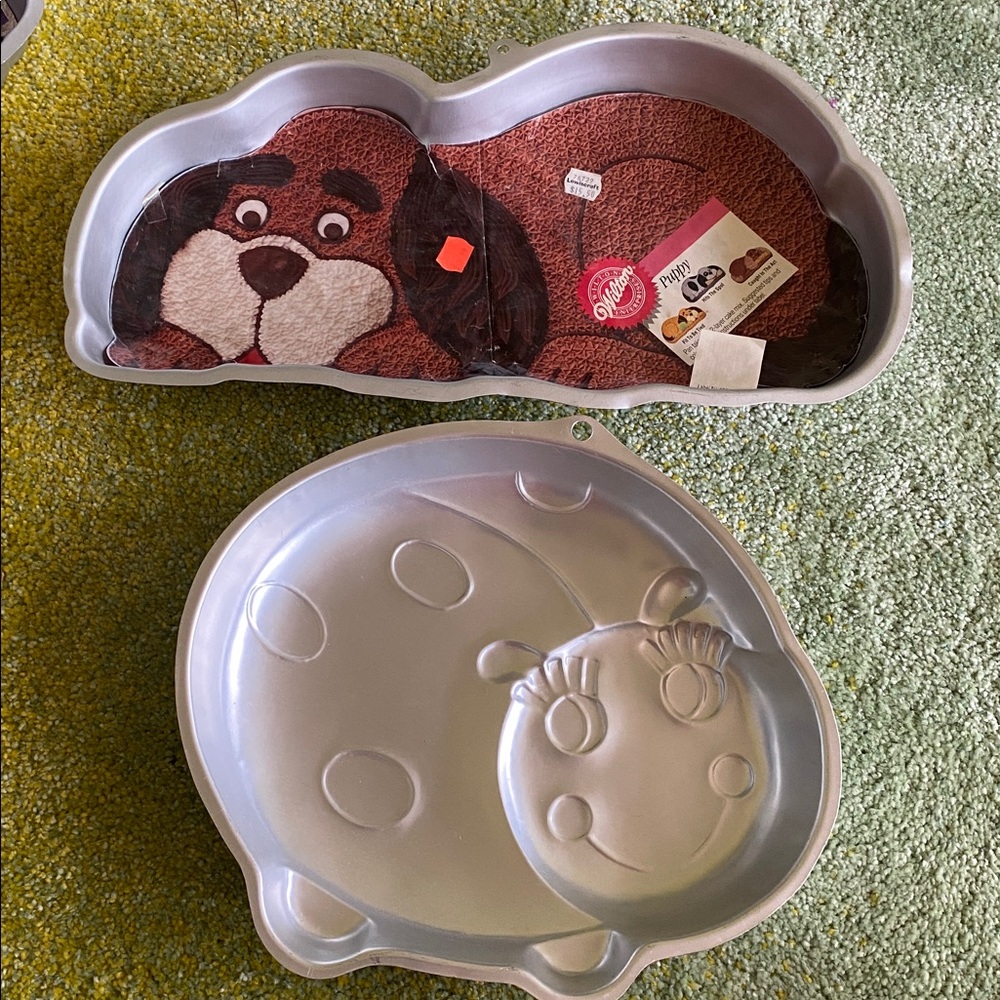 Vintage Wilton Cake Pans  Puppy and Ladybug